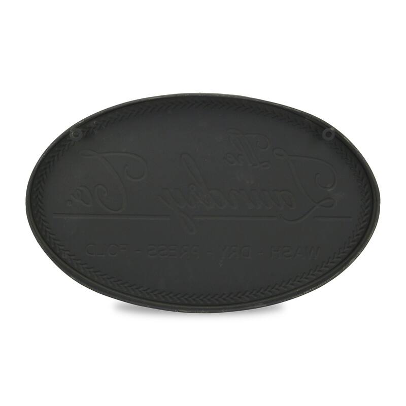 Calix Black Metal Laundry Co Wall Sign