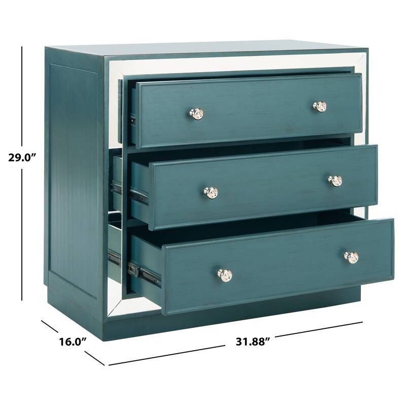 SAFAVIEH Amey Mirrored 3-Drawer Chest