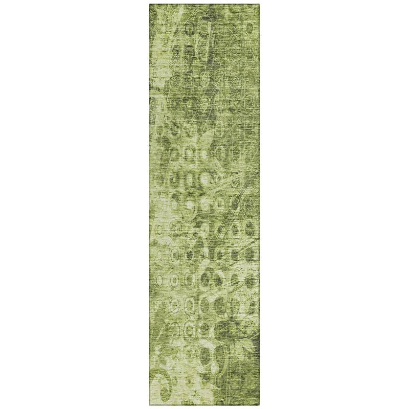 Machine Washable Indoor/ Outdoor Chantille Abstract Modern Rug