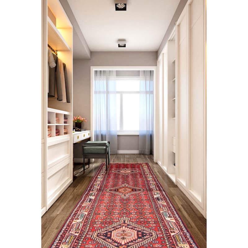 ECARPETGALLERY Hand-knotted Konya Anatolian Red Wool Rug - 2' 7" x 9' 7"