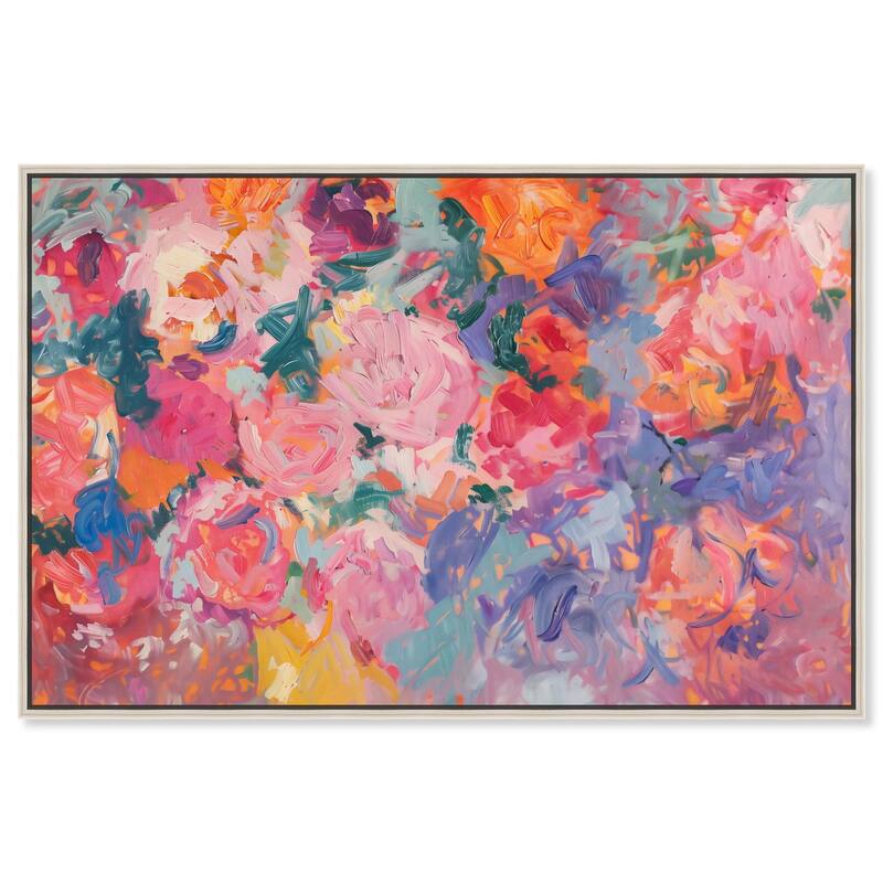 Kaleidoscope of Color Canvas by Art Remedy - 54" x 36" - Silver