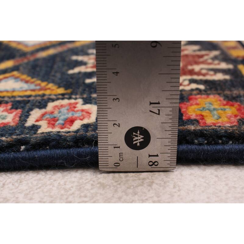 ECARPETGALLERY Hand-knotted Uzbek Ghazni Navy Wool Rug - 4'0 x 5'10