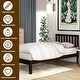 preview thumbnail 6 of 10, Durable Pine Wood Twin Bed Frame with Included Headboard and Wood Slat Support, Espresso