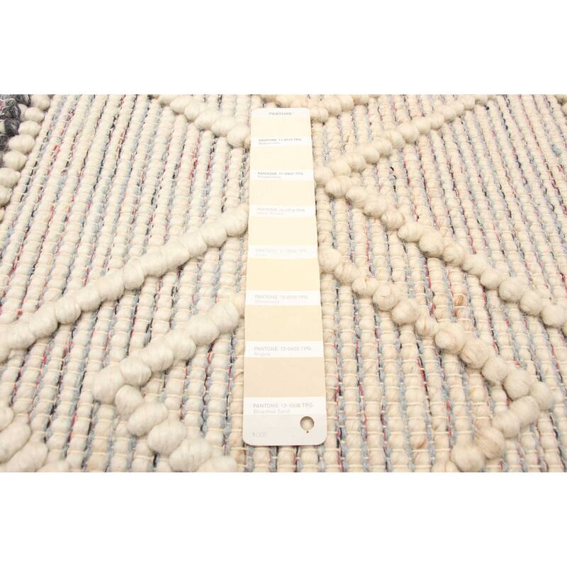 ECARPETGALLERY Braid weave Sienna Cream Wool Rug - 6'1 x 9'2