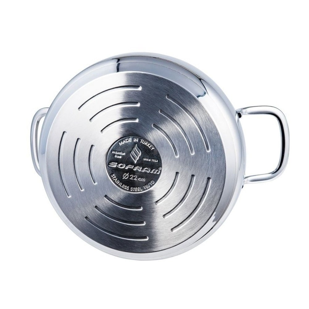 Swiss Diamond Premium Steel 5.9 qt Stainless Dutch Oven with Glass