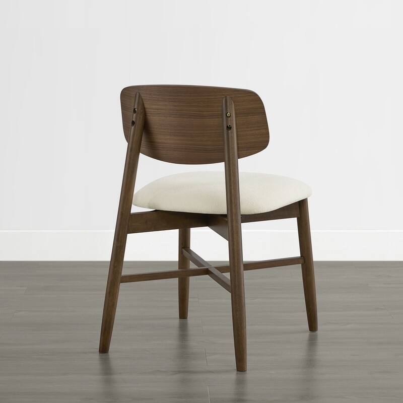Spruce & Spring Mid-Century Upholstered Dining Chair with Solid Wood Frame