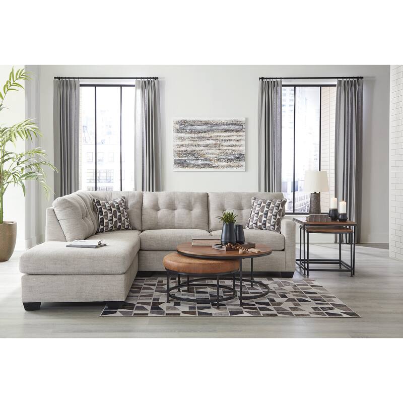 Signature Design by Ashley Mahoney 2-Piece Sectional with Chaise - 105"W x 90"D x 37"H