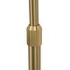 preview thumbnail 8 of 10, Q-Max Adjustable Floor Lamp with Metal Dome Shade and Black Marble Base in Brass Gold