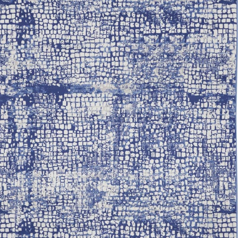 Power Loomed Distressed Abstract Modern Non Skid Stain Resistant Area Rug