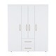 preview thumbnail 10 of 12, Modern wardrobe 70" H, multiple internal storage, Black