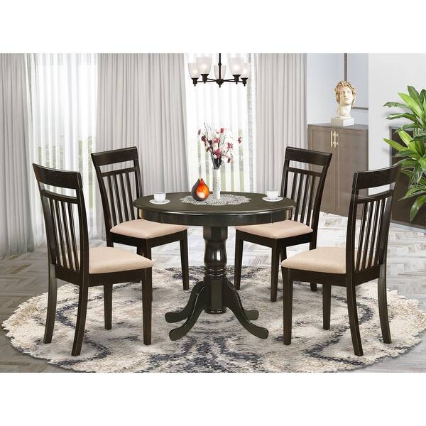 East West Furniture 5-piece Kitchen Nook Table And 4 Dining Chairs In 