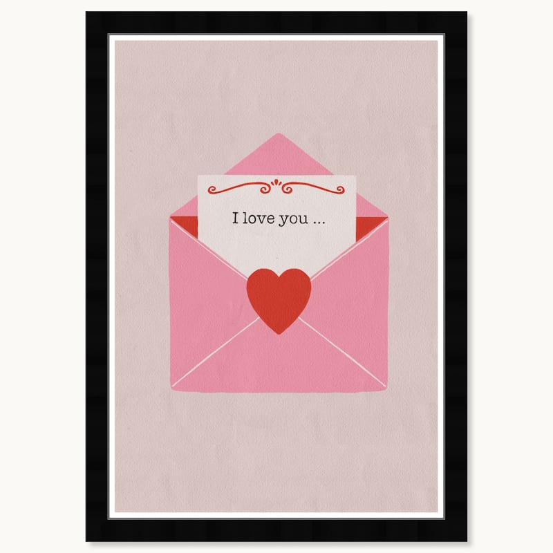 Wynwood Studio Prints Typography Quotes Love Letter II Pink Wall Art
