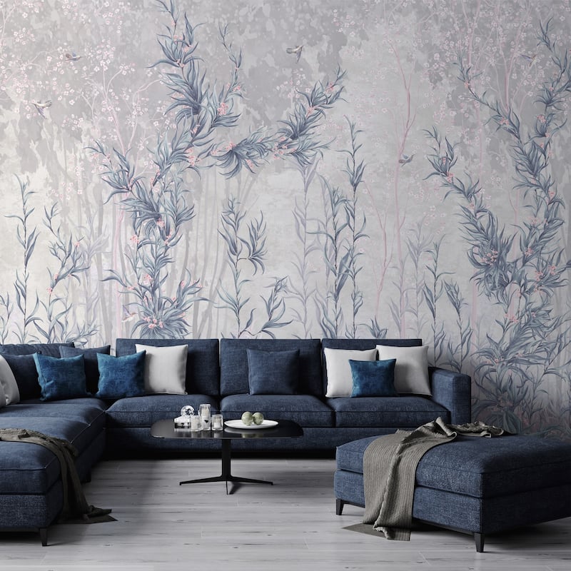 Delicate Wildflowers, Elegant Botanical Wallpaper Mural