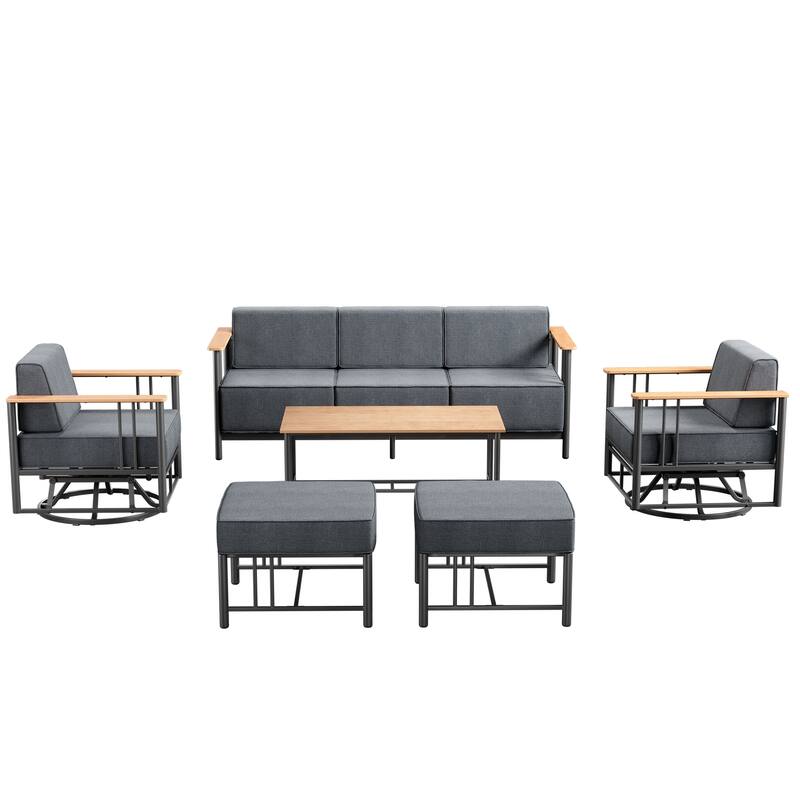 Outdoor Patio Funiture Set with Extra-Thick Seat cushion