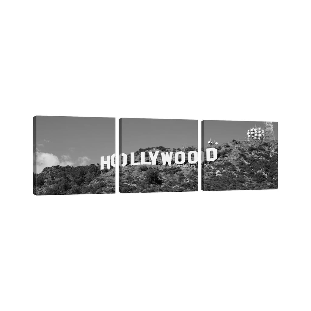iCanvas "Hollywood Sign At Hollywood Hills, Los Angeles, California, USA" by Panoramic Images 3-Piece Canvas Wall Art Set