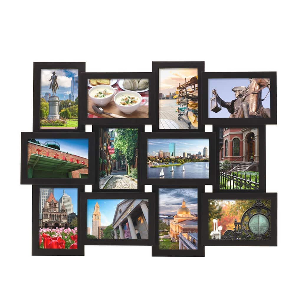 Melannco 12-Opening Black Collage Photo Frame, 18X23 Inch