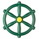 preview thumbnail 1 of 4, Green and Yellow Outdoor Playground Captain Pirate Ship Wheel, Plastic Playground Swing Set Accessories Steering Wheel Green