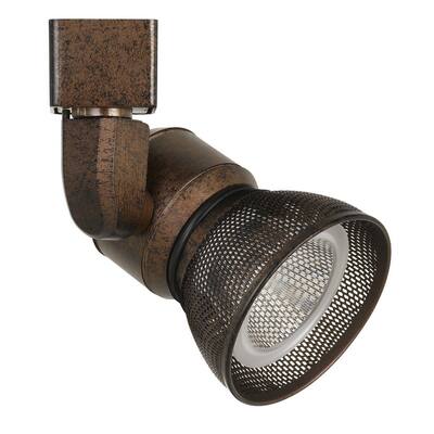 10W Integrated LED Metal Track Fixture with Mesh Head, Bronze