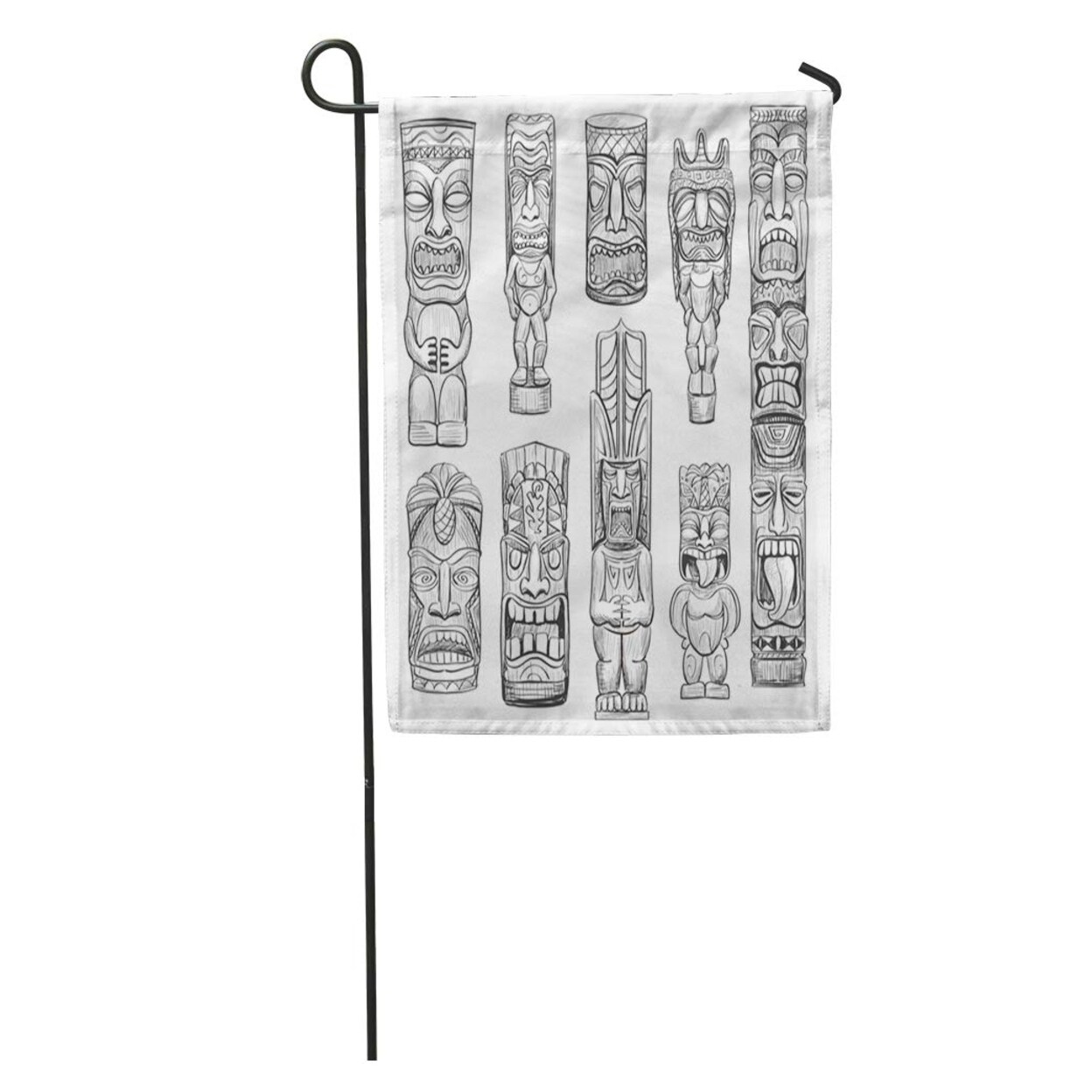 Shop Aloha Collection Of Sketches Hawaiian Tiki Idols Bar Carving Climate Garden Flag Decorative Flag House Banner 28x40 Inch On Sale Overstock 31369546 Here presented 50+ tiki drawing images for free to download, print or share. overstock com