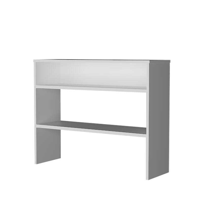 Vail Console table in Melamine with Open Storage, White