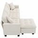 preview thumbnail 36 of 55, Roomfitters 100 x 59" Modern Convertible L-Shaped Sectional Sofa with Free Pillows, 4-Seat Suede Velvet Sleeper Sofa