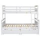 preview thumbnail 9 of 21, Twin over Full Bunk Bed with Ladder, Two Storage Drawers, Safety Guardrail