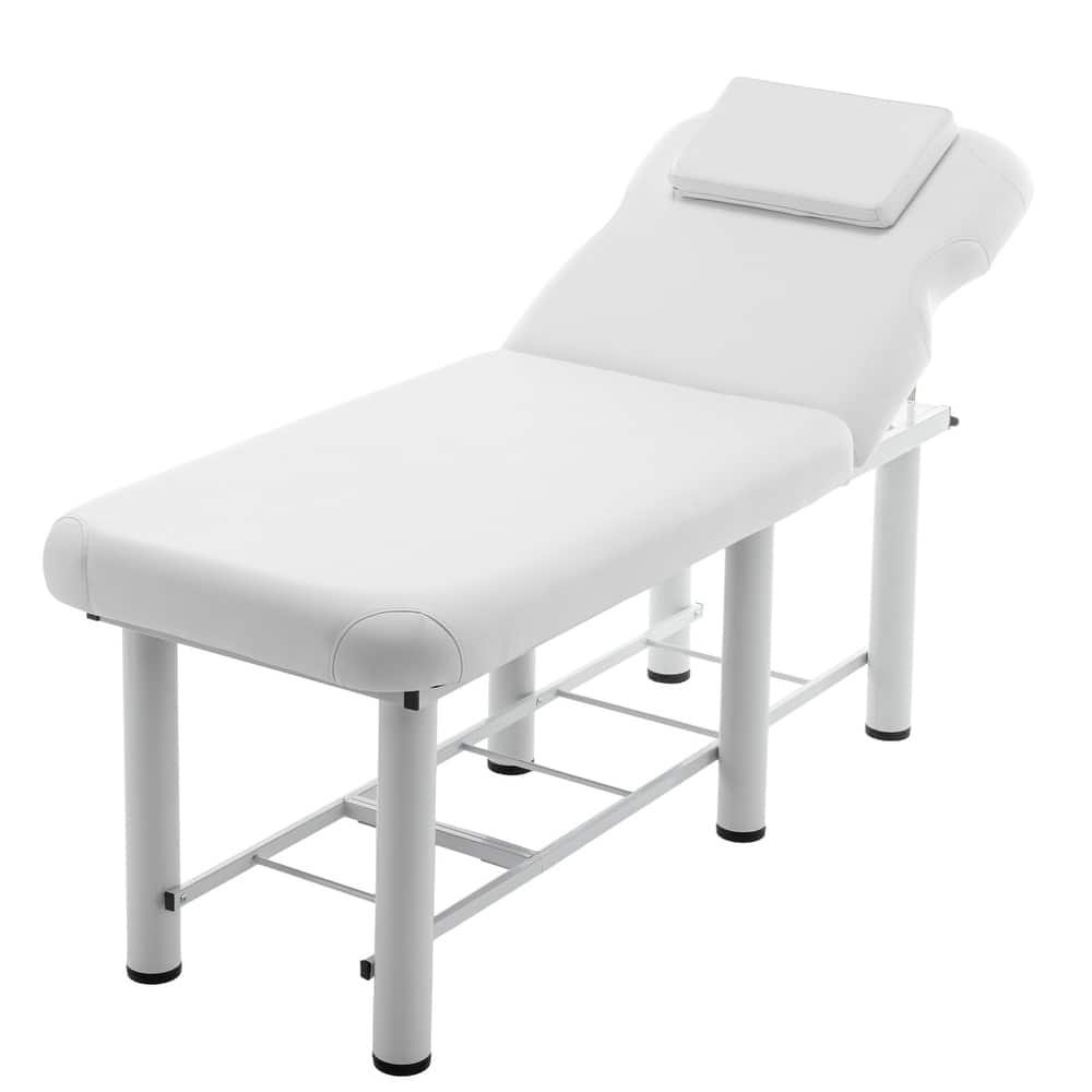 Professional Massage Table - Adjustable Backrest, Removable Headrest, Memory Foam, with Bottom Shelf Storage