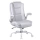 preview thumbnail 1 of 5, BOSSIN Big and Tall Office Chair Ergonomic High Back Computer Adjustable Height Leather Executive Chair with Padded Flip-up Arms White