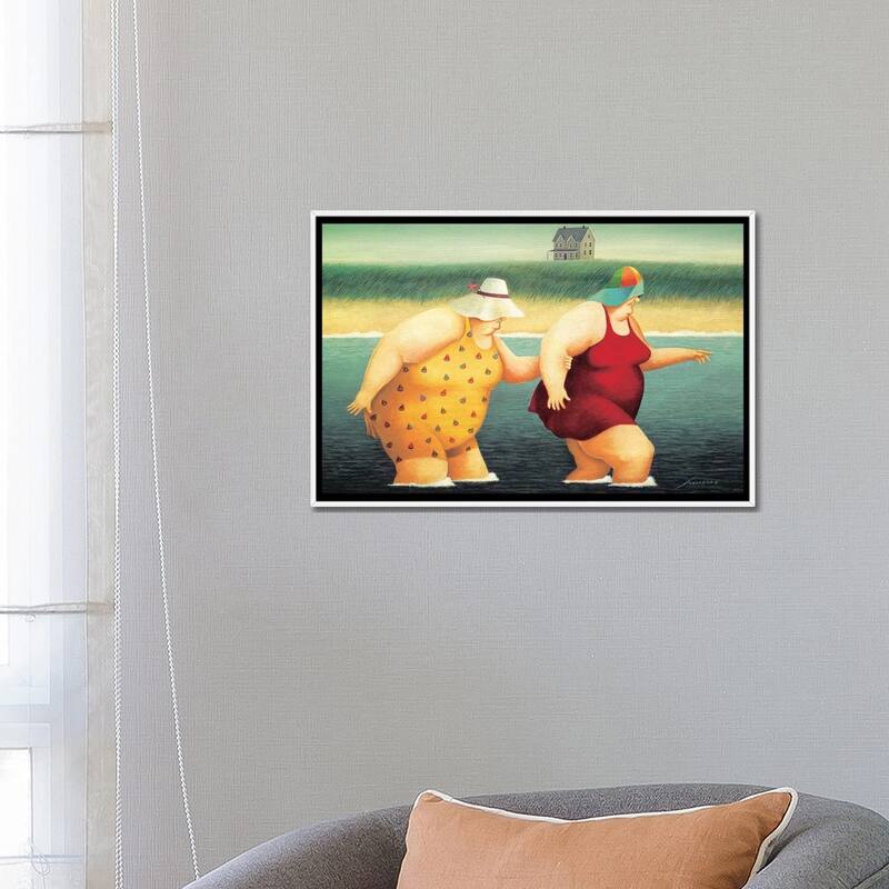 iCanvas "Judy And Marge" by Lowell Herrero Framed Canvas Print