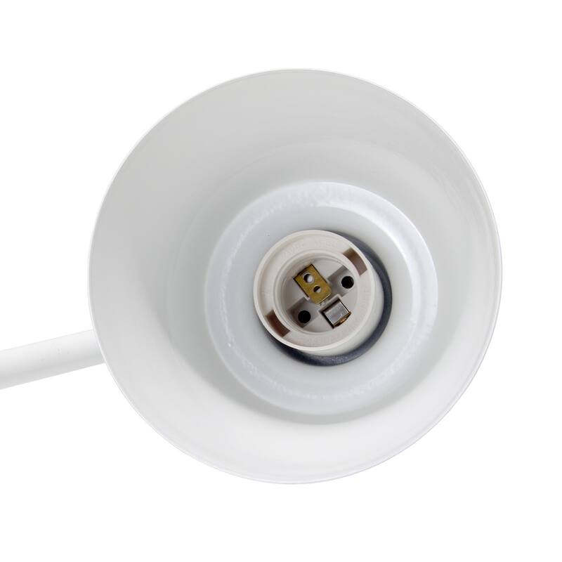 Desk Lamp with Looped arm and Adjustable Cone Shade - 16" - White