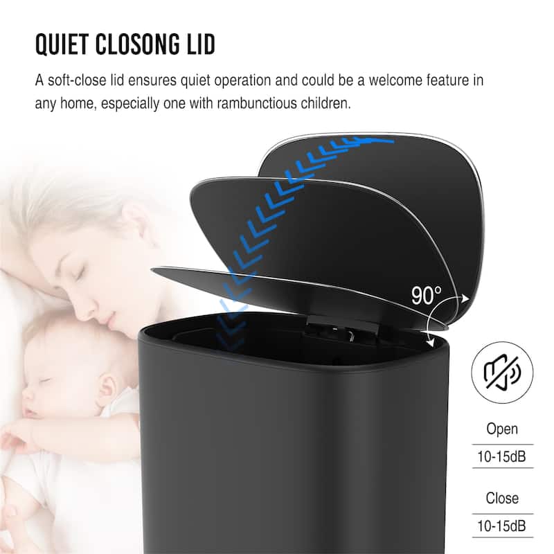 13 Gallon 50L Kitchen Soft Close Trash Can