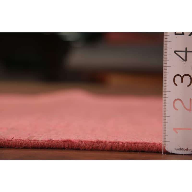 Pink Gabbeh Oriental Runner Rug Handmade Wool Carpet - 3'4" x 6'7"