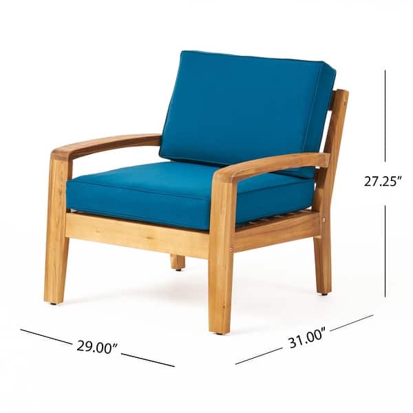 Grenada 4-pc. Outdoor Wood Chat Set by Christopher Knight Home