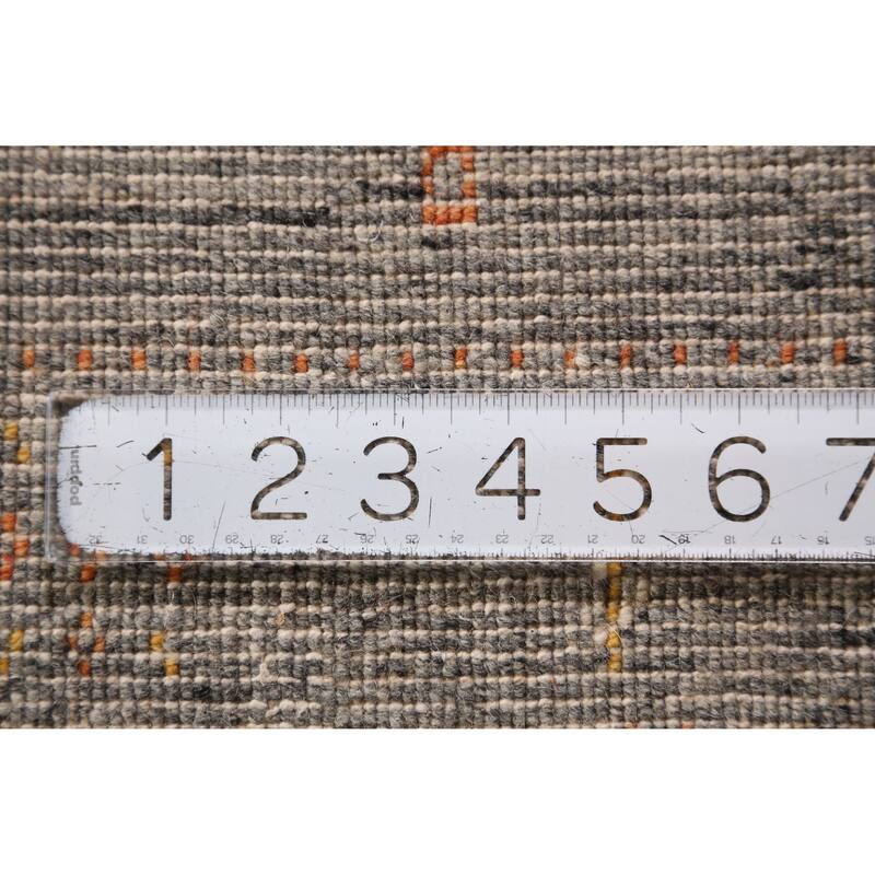 Tribal Beige Gabbeh Indian Area Rug Handmade Modern Wool Carpet - 5'4" x 7'7"