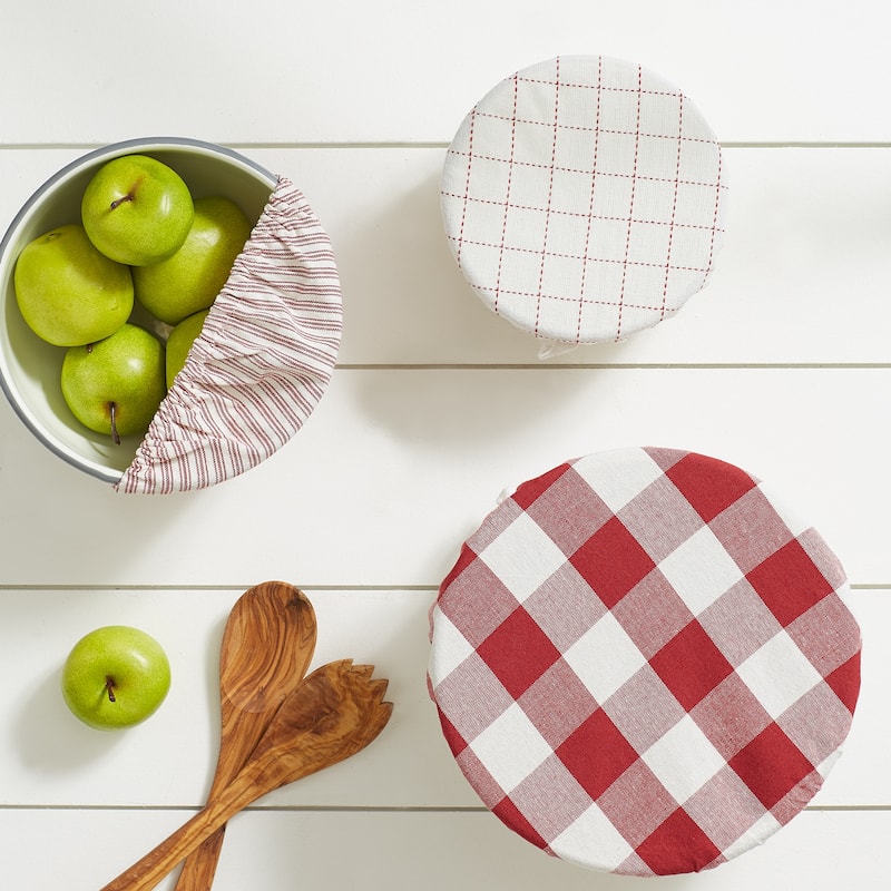 DII Asst Stone Farmhouse Woven Dish Cover (Set of 3)