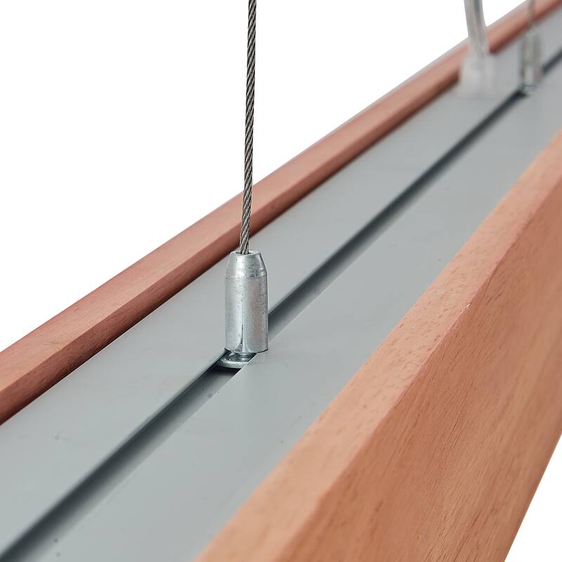LED 48 inch wood paint linear chandelier