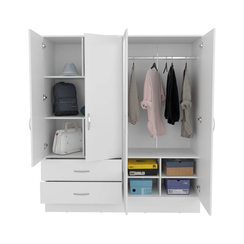 Bolton 160 Armoire , White - N/A