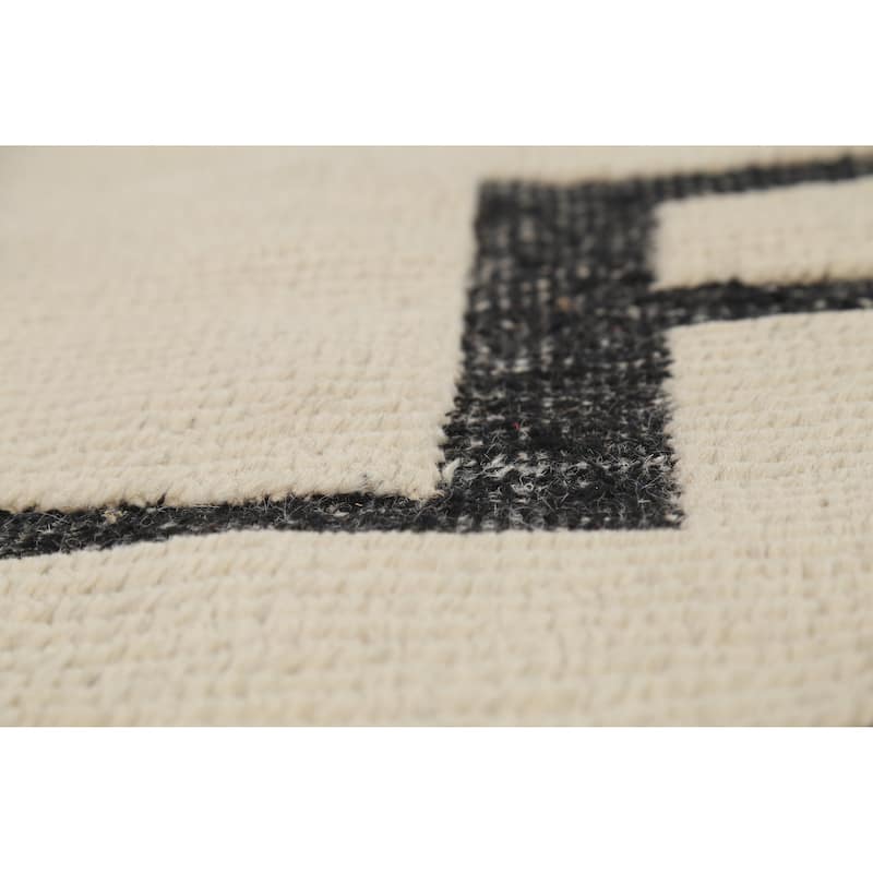Geometric Moroccan Large Area Rug Handmade Wool Carpet - 9'9"x 14'10"