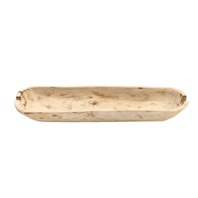 Decorative Paulownia Wood Tray - Natural