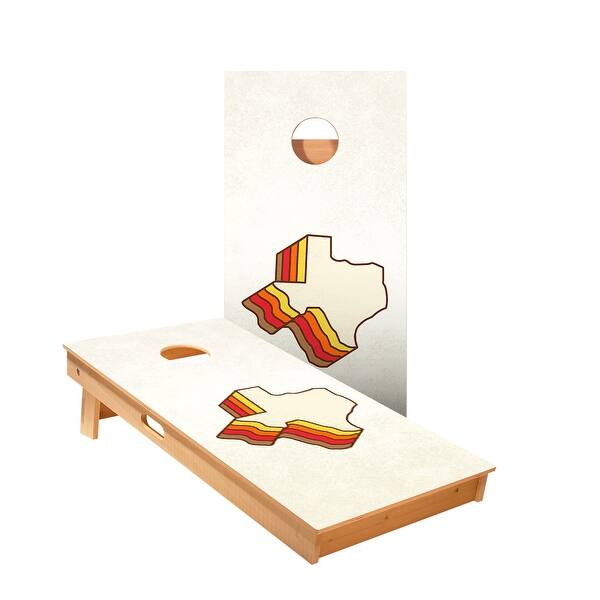 slide 2 of 5, Retro Texas Cornhole Boards NO Bags - Add Board Lights
