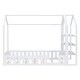 preview thumbnail 57 of 62, Floor Bed House Bed Fence-shaped Guardrail Frame Creativity House Bed with Fence and Detachable Storage Shelves