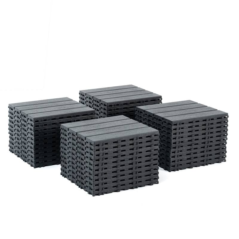 1 ft. x 1 ft. Outdoor Patio Deck Tiles, Garage Floor Tiles(Box of 44)