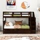 preview thumbnail 34 of 46, Roomfitters Stairway Twin-Over-Twin Bunk Bed with Twin Trundle, Sturdy Wooden Frame, Built-in Steps, Safety Guardrails