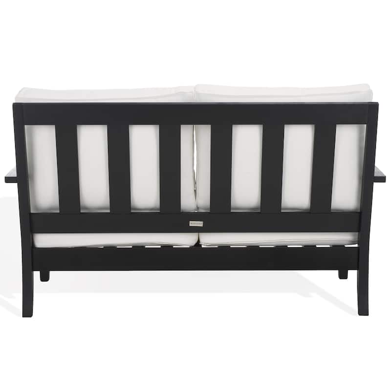 SAFAVIEH Couture Martinique Wood Patio Loveseat - 56"W x 35"D x 32"H