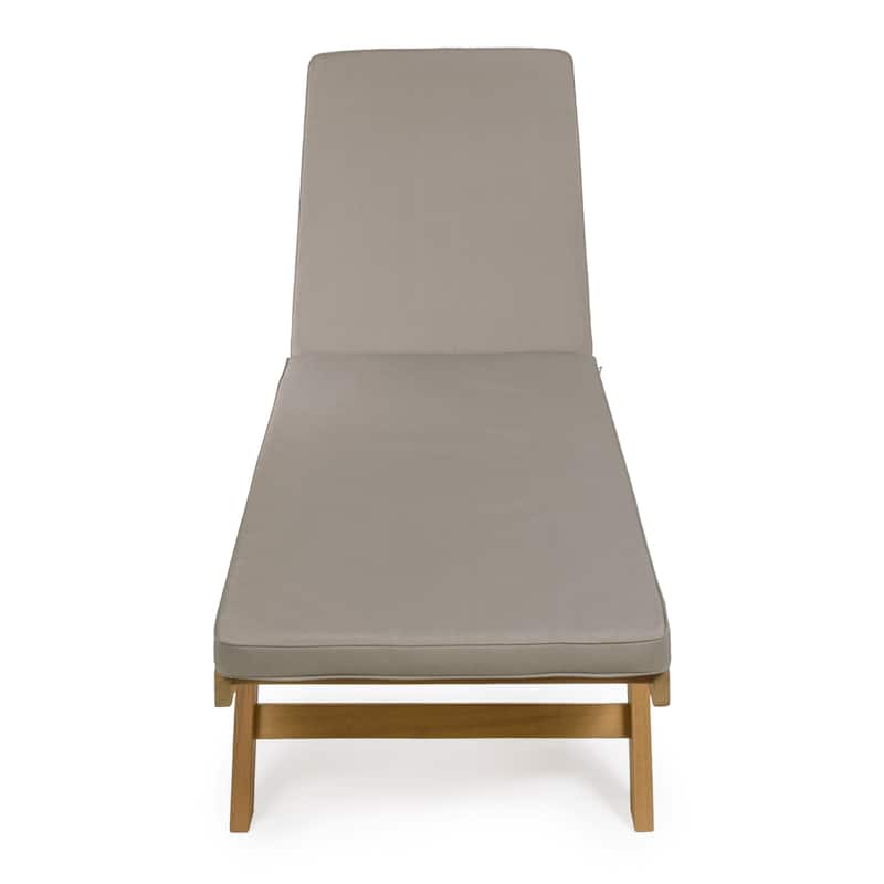 Adjustable Outdoor Chaise Lounge w/ Cushion & Wheels - JONATHAN Y - Dark Gray