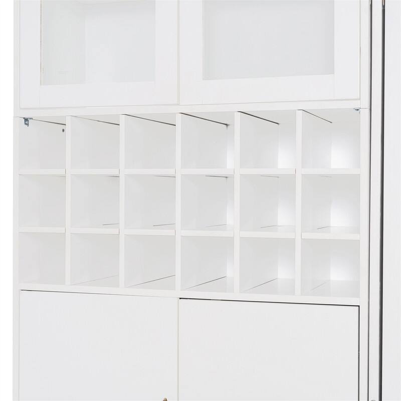 Full/Queen Size Murphy Wall Bed with Sofa, Light and USB Ports, Space Saving Foldable Murphy Cabinet Bed w/ Wine Rack & Shelves