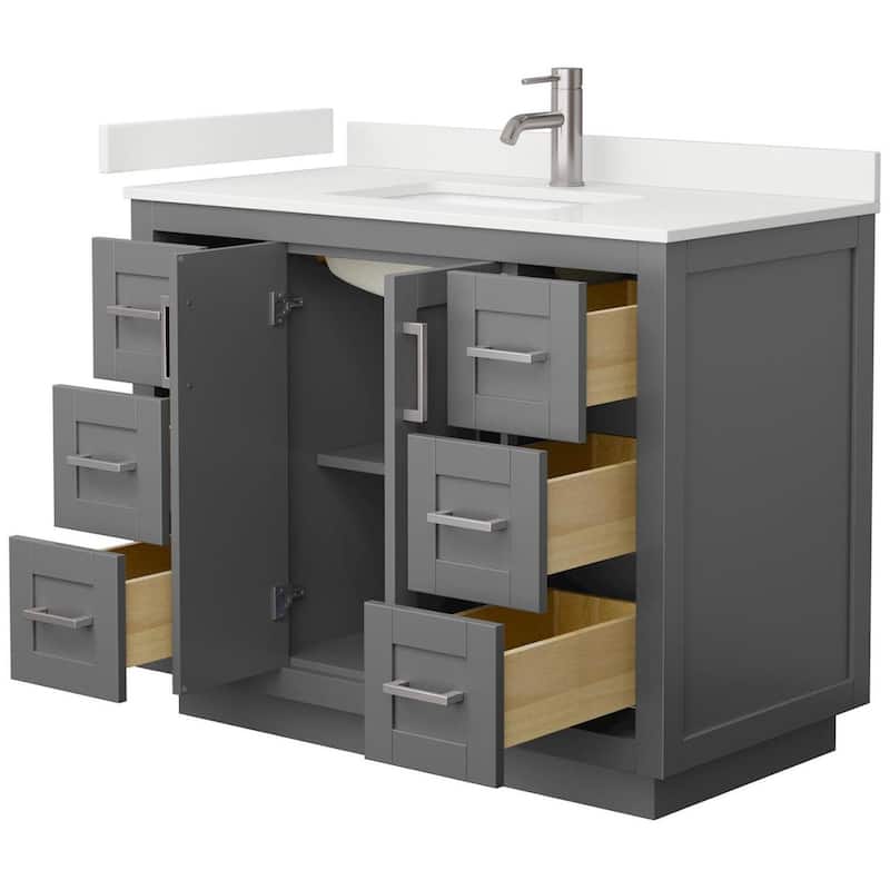 Wyndham Collection WCF292942S-QTZ-UNSMXX Miranda 42" Free Standing