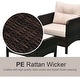 preview thumbnail 14 of 15, Outsunny 5-piece Wicker Patio Chairs, Ottomans, and Coffee Table Set