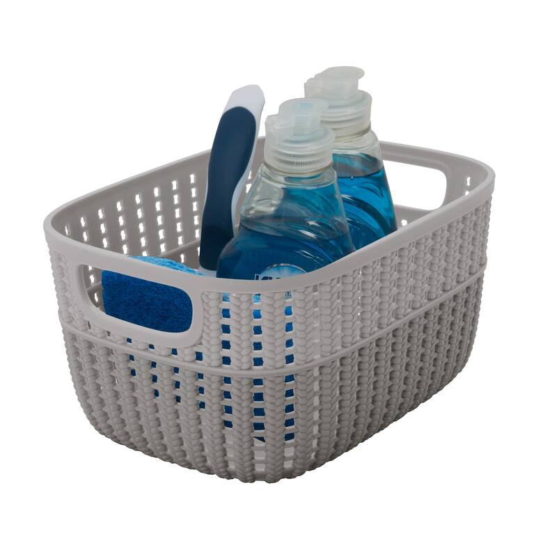 Simplify 2-Tone Decorative Small Storage Basket