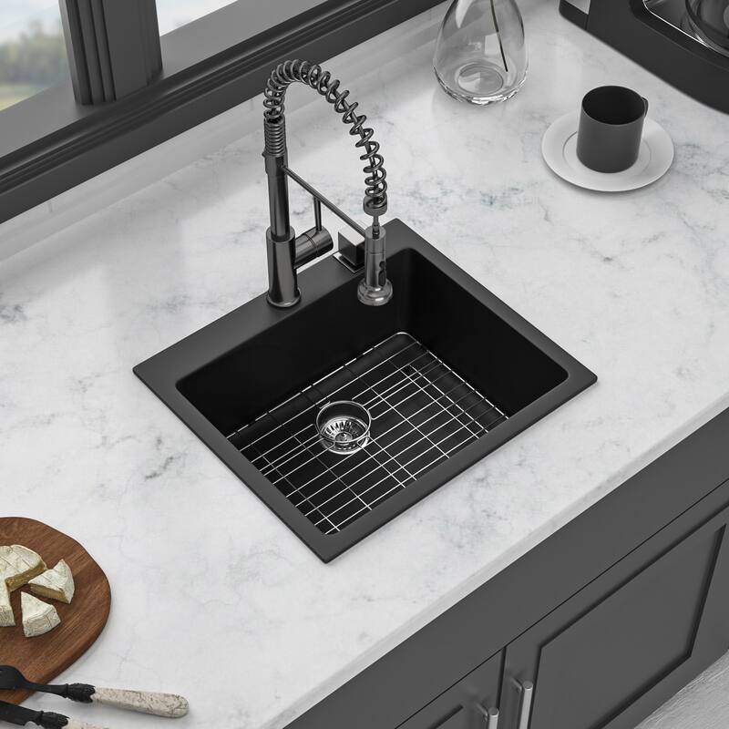 Drop-In Single Bowl Quartz Kitchen Sink